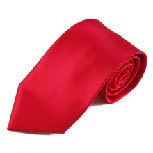 Červená mikrovláknová kravata