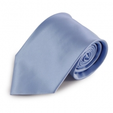 Světle modrá jednobarevná mikrovláknová kravata