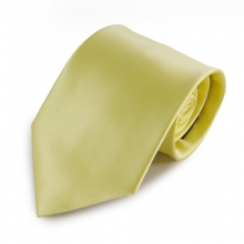 Žlutá jednobarevná mikrovláknová kravata