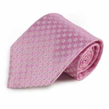 Růžová mikrovláknová kravata se zajímavým vzorem