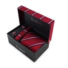 Dárkový set hedvábná kravata (červená)