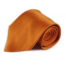 Oranžová hedvábná kravata
