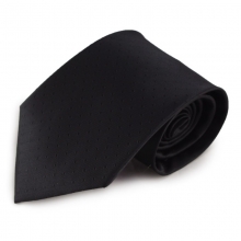 Černá mikrovláknová kravata s decentním vzorkem