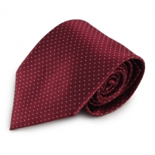 Červená (bordó) mikrovláknová kravata s jemným vzorkem