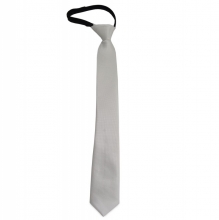 Dětská bílá kravata s jemným vzorkem