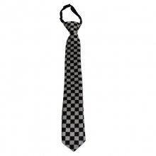 Dětská kostičkovaná kravata (černá, bílá)
