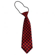 Dětská kostičkovaná kravata (černá, červená)