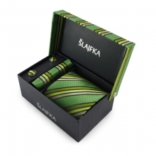 Dárkový set mikrovláknová kravata (zelená)